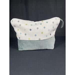 handmade one of a kind bag, velour and polka dots, variety of uses